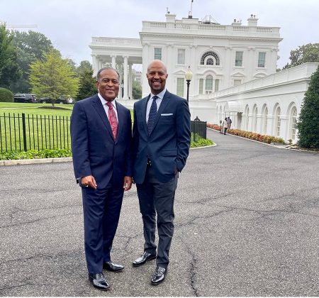 Parity Project Advisory Board Co-Chairs Landon Taylor and Dwayne Murray at The White House.